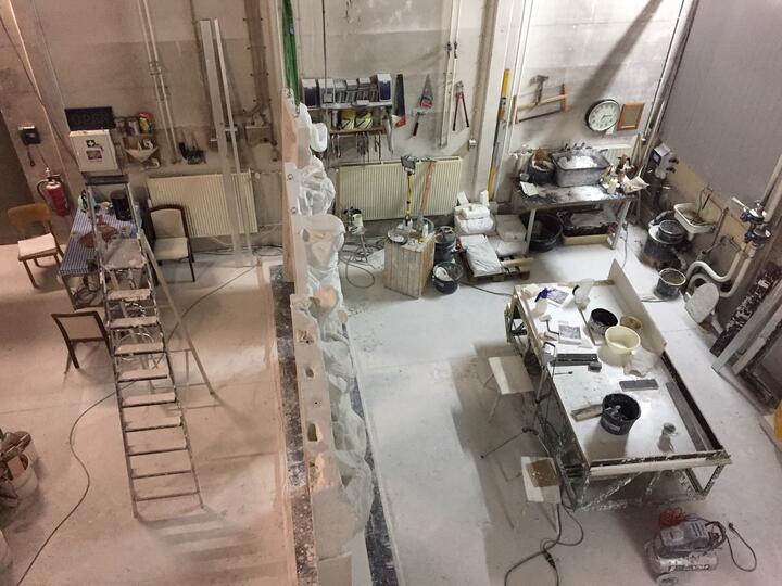 Impressionen vom Besuch in der Gipsformerei